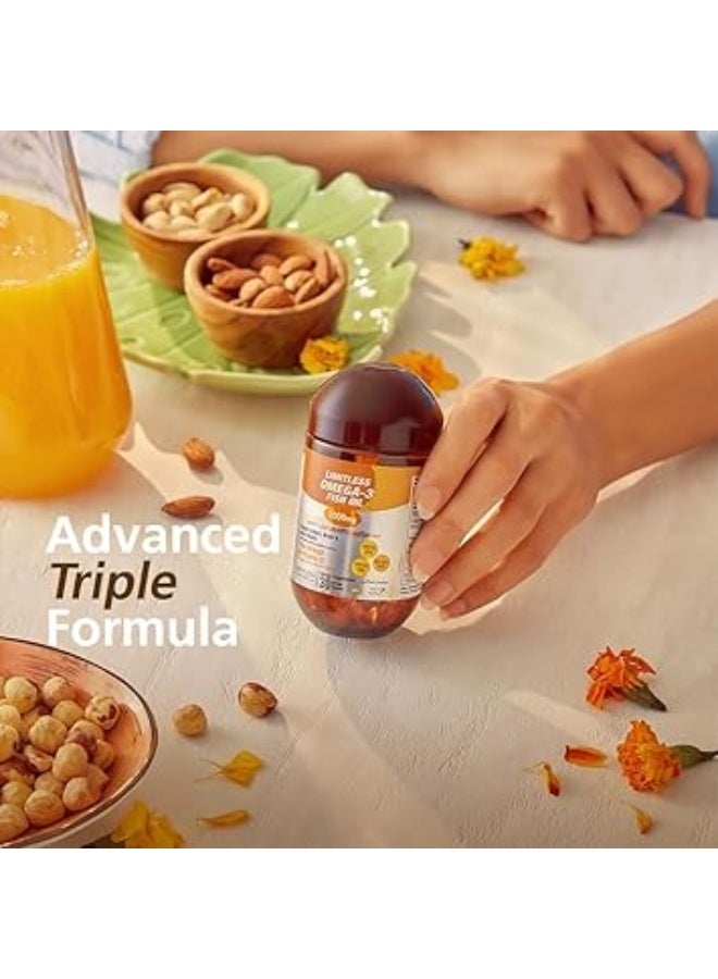 ليمتليس كبسولات اوميجا 3 زيت السمك من ليميتلس، 2000 ملغ، 30 كبسولة - Image 3